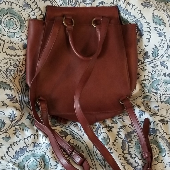 Red Leather Backpack - Picture 3 of 3